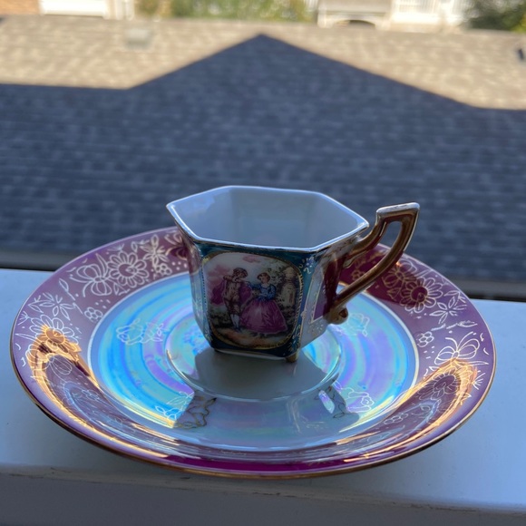 Occupied Japan teacup and saucer - Picture 3 of 5